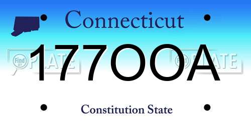 177OOA Connecticut License Plate