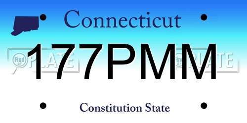 177PMM Connecticut License Plate