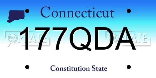 177QDA Connecticut License Plate