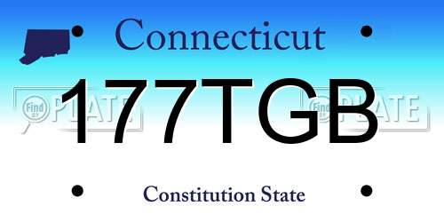 177TGB Connecticut License Plate