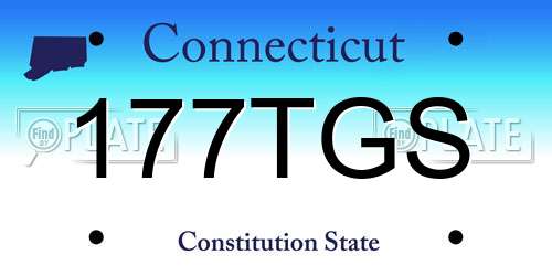 177TGS Connecticut License Plate