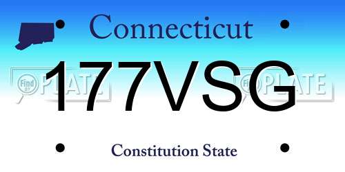 177VSG Connecticut License Plate