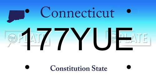 177YUE Connecticut License Plate