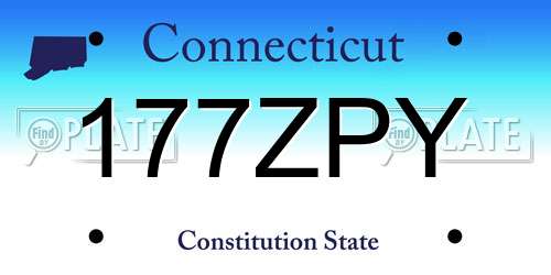 177ZPY Connecticut License Plate