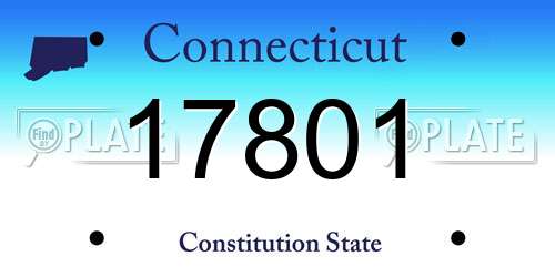 17801 Connecticut License Plate