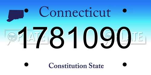 1781090 Connecticut License Plate