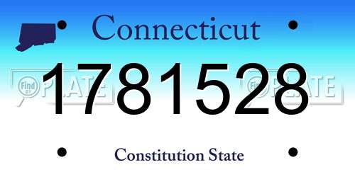 1781528 Connecticut License Plate