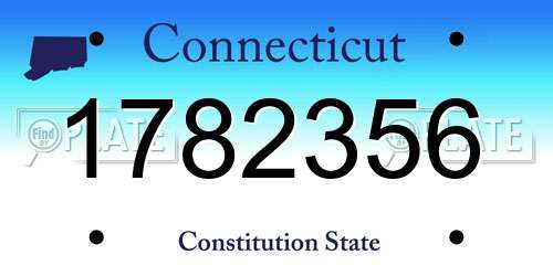 1782356 Connecticut License Plate