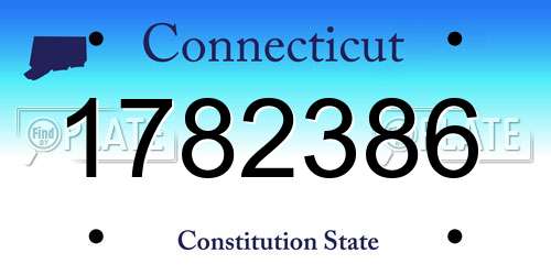 1782386 Connecticut License Plate