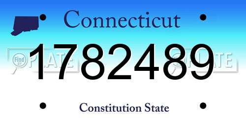 1782489 Connecticut License Plate
