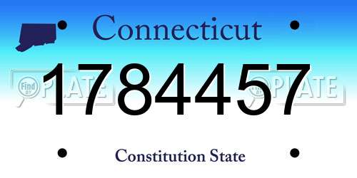 1784457 Connecticut License Plate