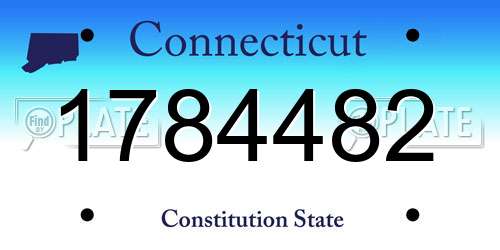 1784482 Connecticut License Plate