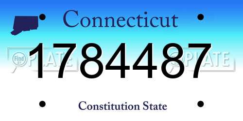 1784487 Connecticut License Plate