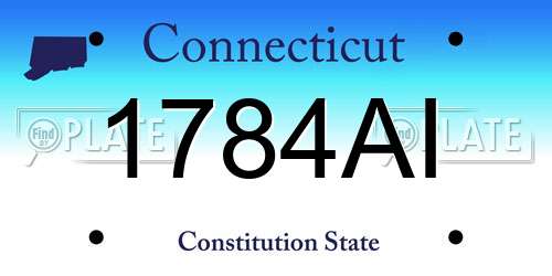1784AI Connecticut License Plate