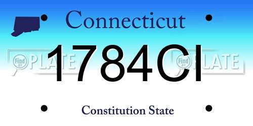 1784CI Connecticut License Plate