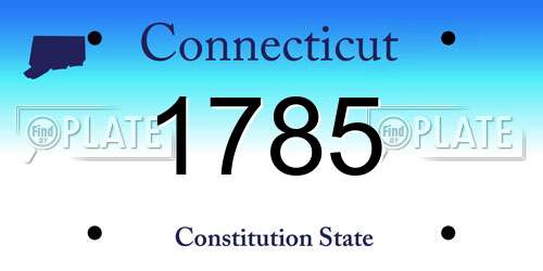 1785 Connecticut License Plate