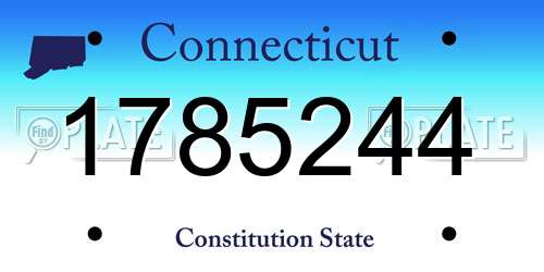 1785244 Connecticut License Plate