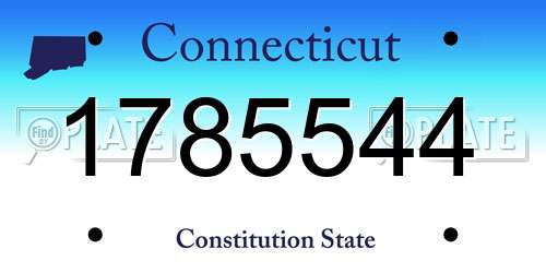 1785544 Connecticut License Plate