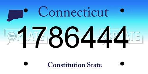 1786444 Connecticut License Plate