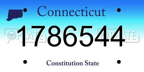 1786544 Connecticut License Plate