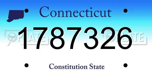 1787326 Connecticut License Plate