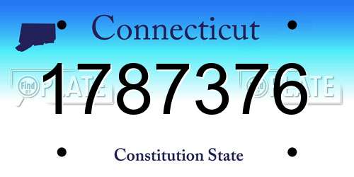 1787376 Connecticut License Plate