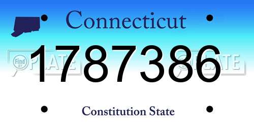 1787386 Connecticut License Plate