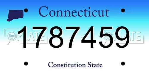 1787459 Connecticut License Plate
