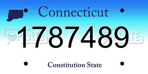 1787489 Connecticut License Plate
