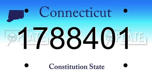 1788401 Connecticut License Plate