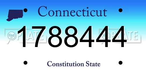 1788444 Connecticut License Plate