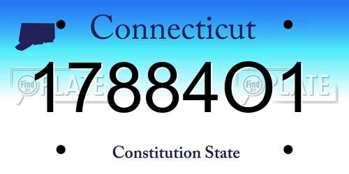 17884O1 Connecticut License Plate