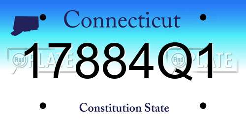 17884Q1 Connecticut License Plate