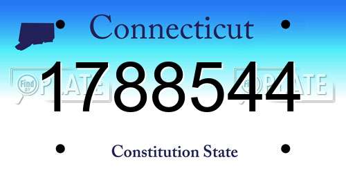 1788544 Connecticut License Plate
