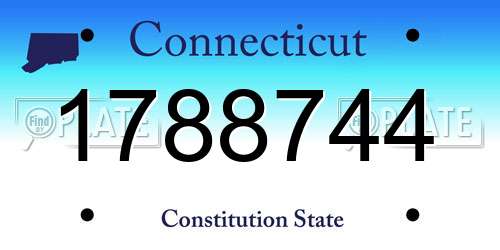 1788744 Connecticut License Plate