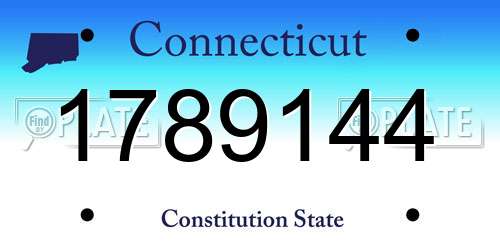 1789144 Connecticut License Plate