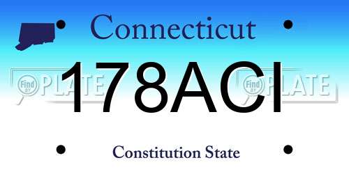178ACI Connecticut License Plate
