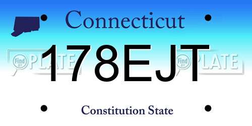 178EJT Connecticut License Plate