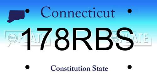 178RBS Connecticut License Plate
