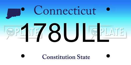 178ULL Connecticut License Plate