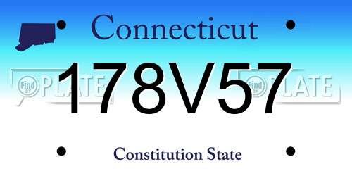178V57 Connecticut License Plate