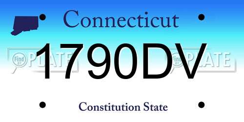 1790DV Connecticut License Plate