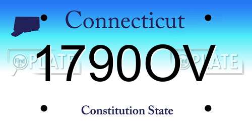 1790OV Connecticut License Plate