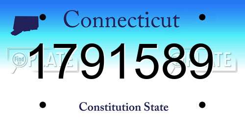 1791589 Connecticut License Plate