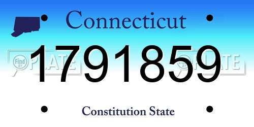 1791859 Connecticut License Plate