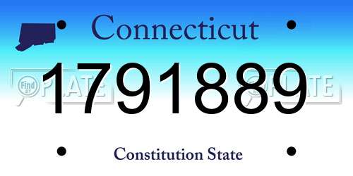 1791889 Connecticut License Plate