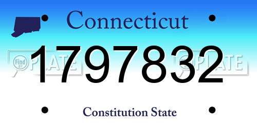1797832 Connecticut License Plate