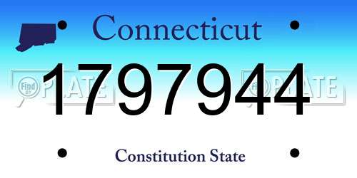 1797944 Connecticut License Plate