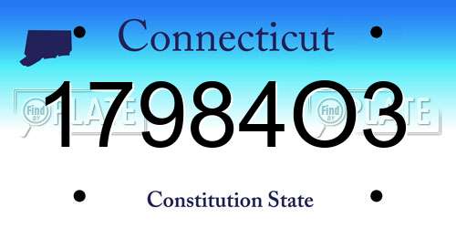 17984O3 Connecticut License Plate
