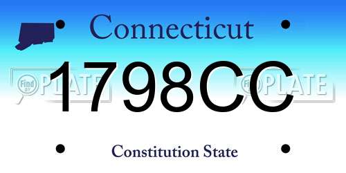 1798CC Connecticut License Plate